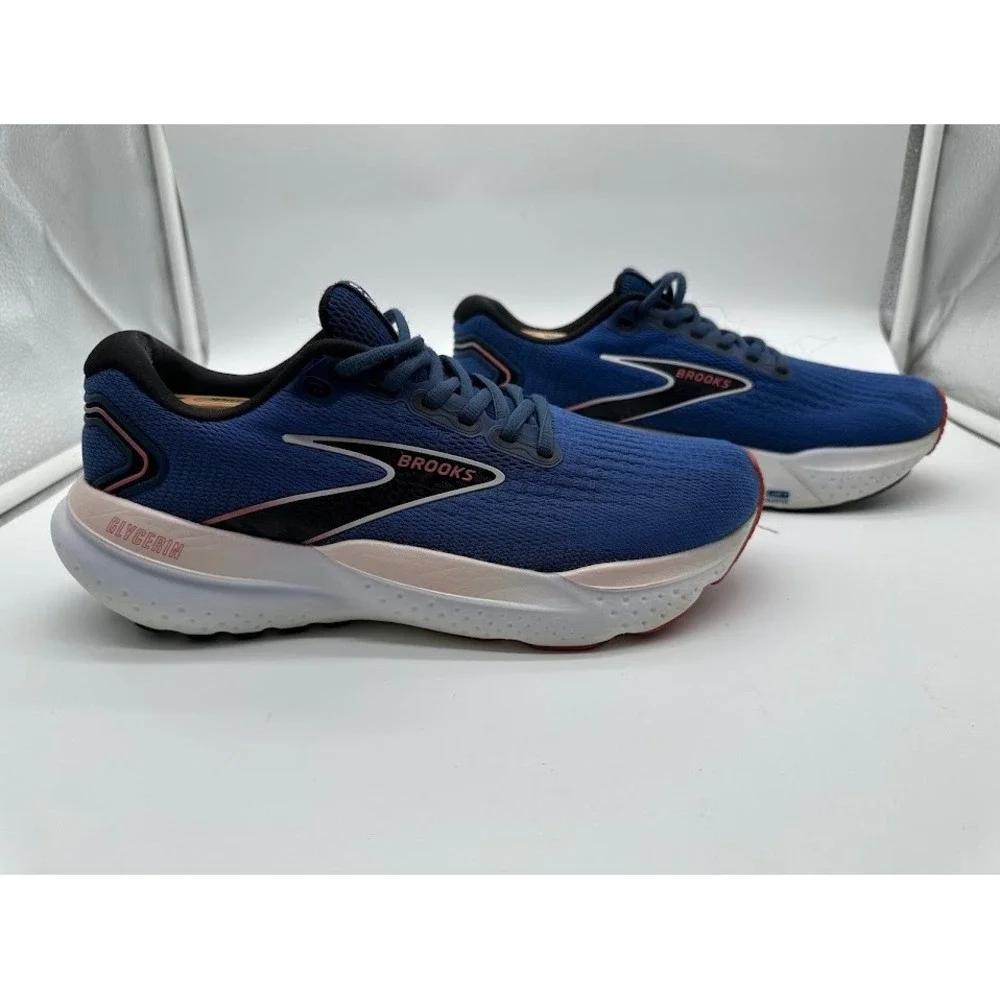 Brooks Glycerin 21 Mens Running Shoes Blue Black Coral DNA LOFT v3 Cushioning